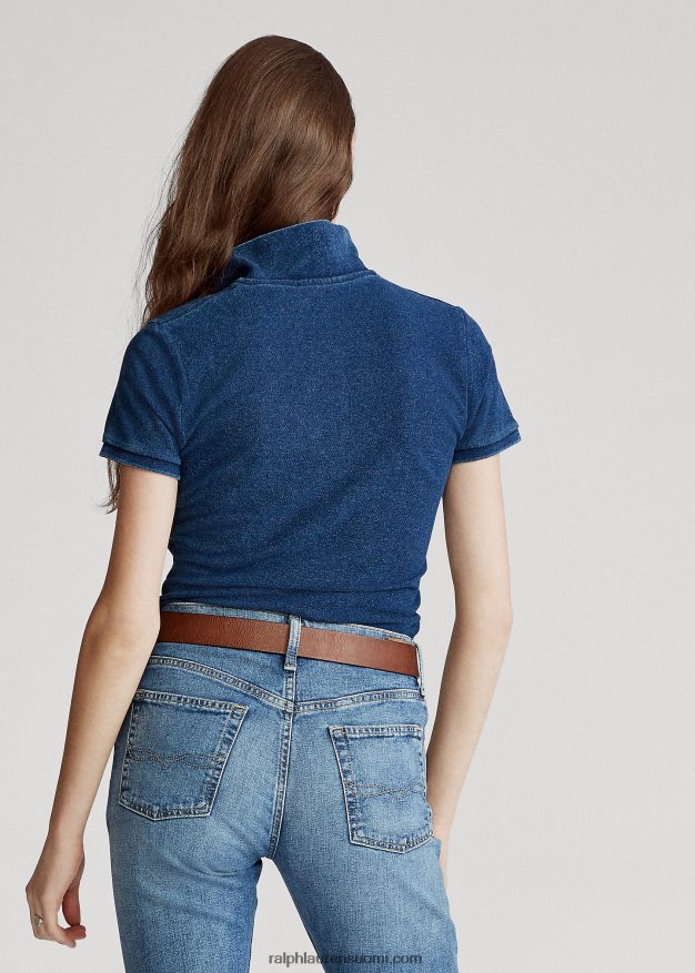 Ralph Lauren naiset skinny fit iso poni poolopaita 0Z24ZR4764 tumma indigo