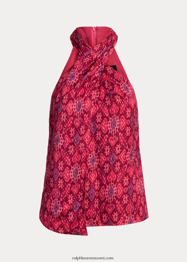 Ralph Lauren naiset geoprint shantung riimupusero 0Z24ZR4301 fuksia multi