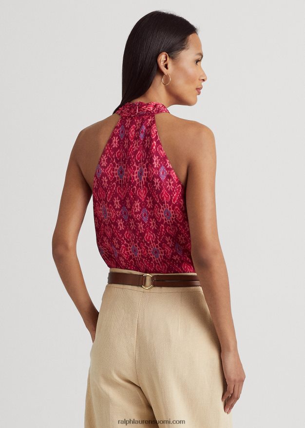 Ralph Lauren naiset geoprint shantung riimupusero 0Z24ZR4301 fuksia multi