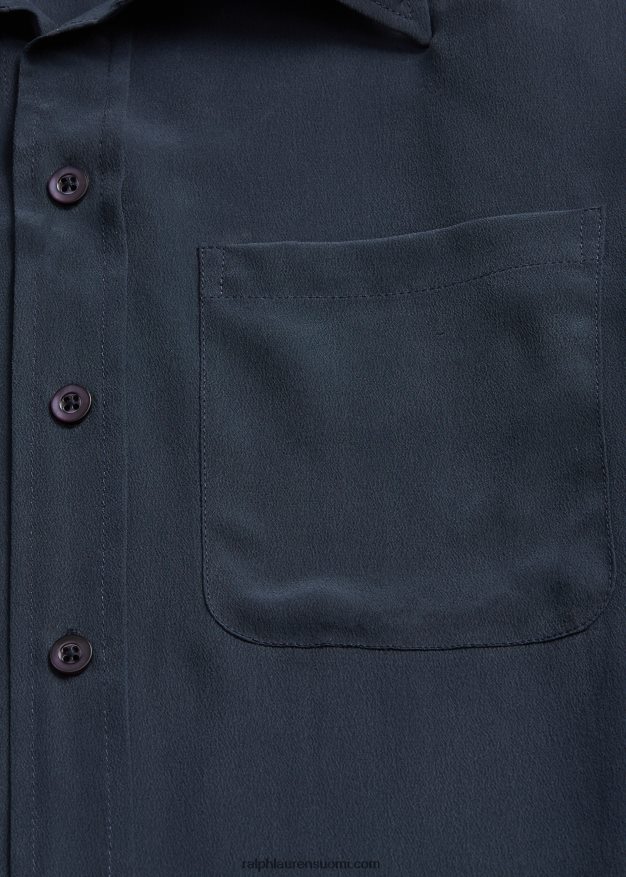 Ralph Lauren naiset silkkikreppipusero 0Z24ZR3662 laivasto