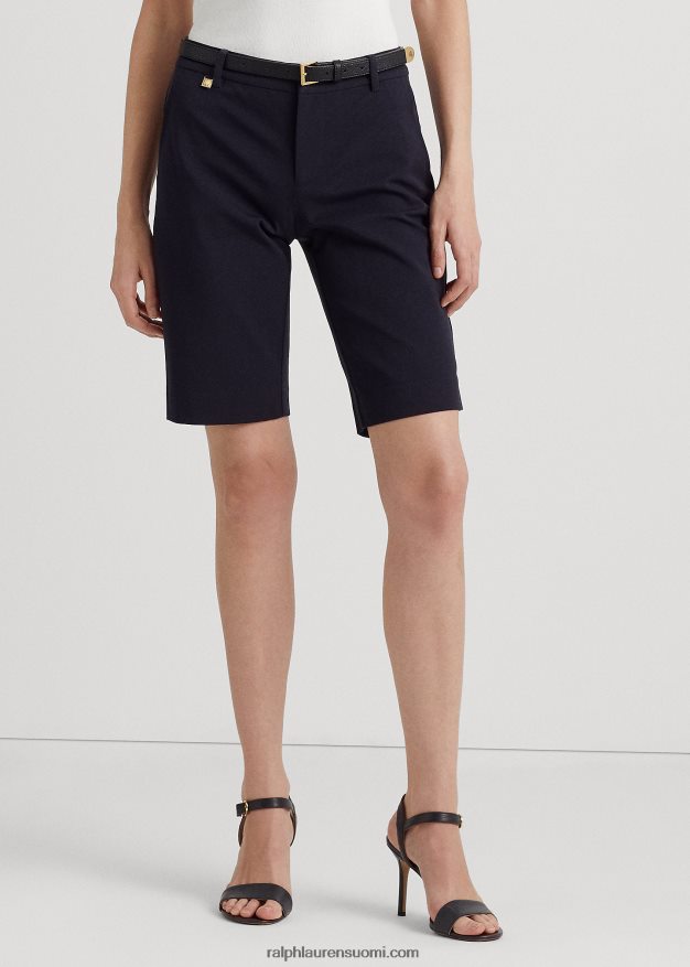 Ralph Lauren naiset bi-stretch twill lyhyt 0Z24ZR3832 laivasto