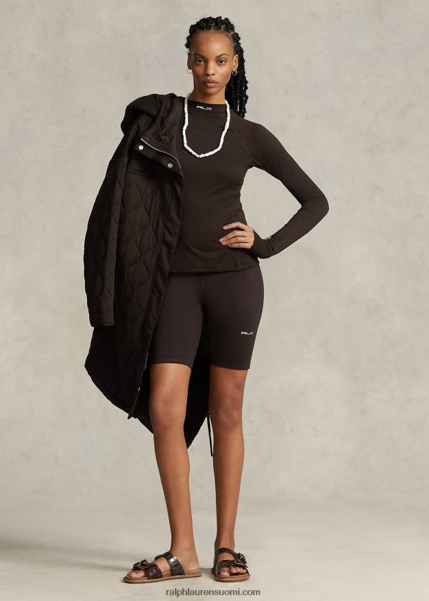 Ralph Lauren naiset jersey pyörä lyhyt 0Z24ZR3039 antiikki ruskea