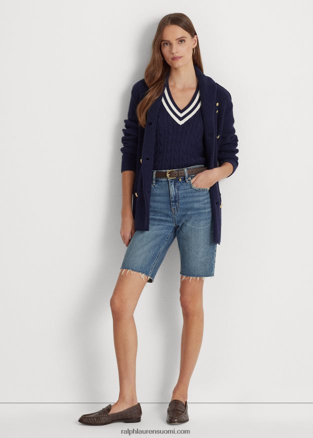 Ralph Lauren naiset katkaistu denim lyhyt 0Z24ZR3999 rangeland pesu