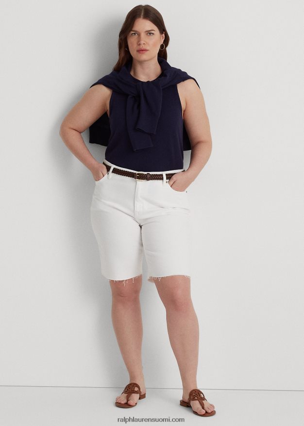 Ralph Lauren naiset katkaistu denim lyhyt 0Z24ZR4678 valkoinen pesu
