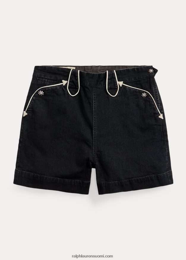 Ralph Lauren naiset musta denim western shortsit 0Z24ZR3622