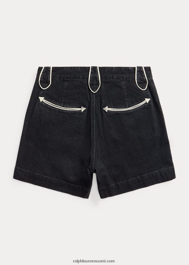 Ralph Lauren naiset musta denim western shortsit 0Z24ZR3622