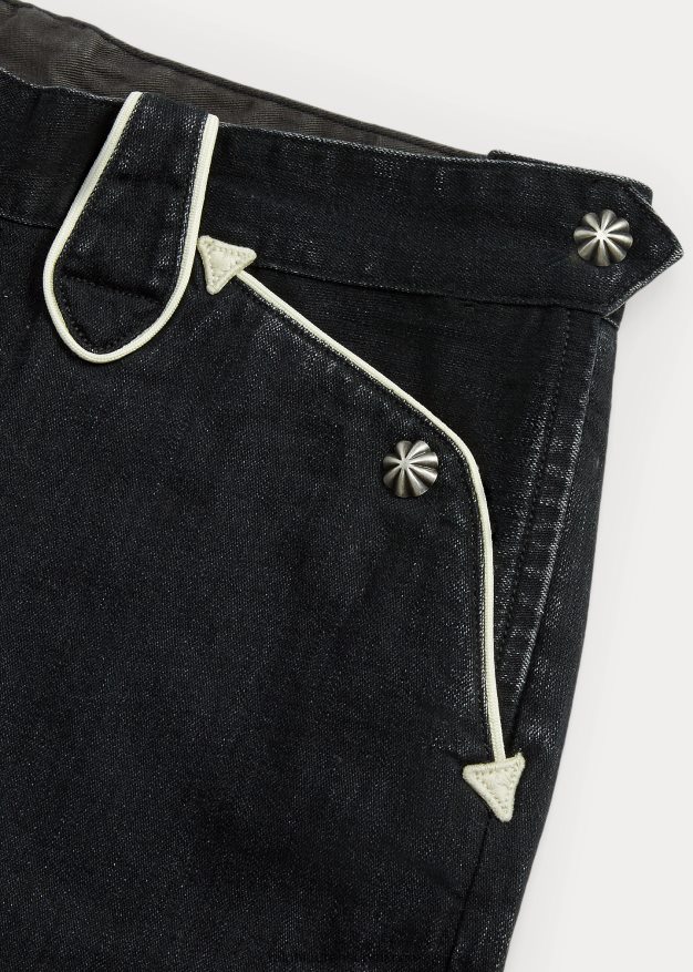 Ralph Lauren naiset musta denim western shortsit 0Z24ZR3622