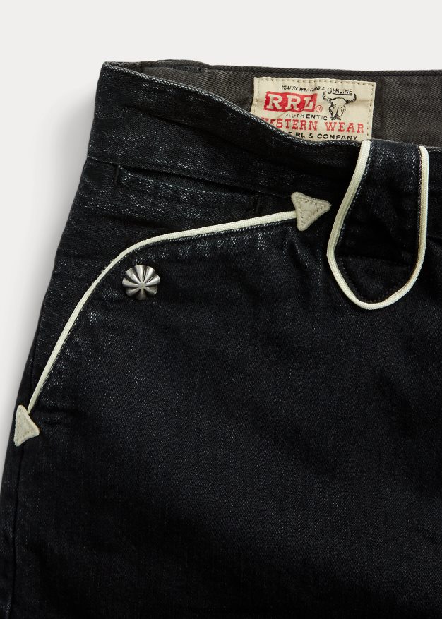 Ralph Lauren naiset musta denim western shortsit 0Z24ZR3622