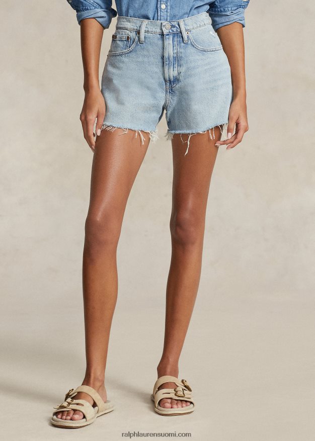 Ralph Lauren naiset tuhottu-helma denim-shortsi 0Z24ZR2919 bohol pesu