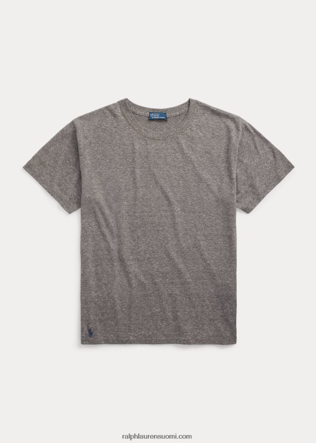 Ralph Lauren naiset crewneck t-paita puuvillasekoitteesta 0Z24ZR3194 kanervanharmaa