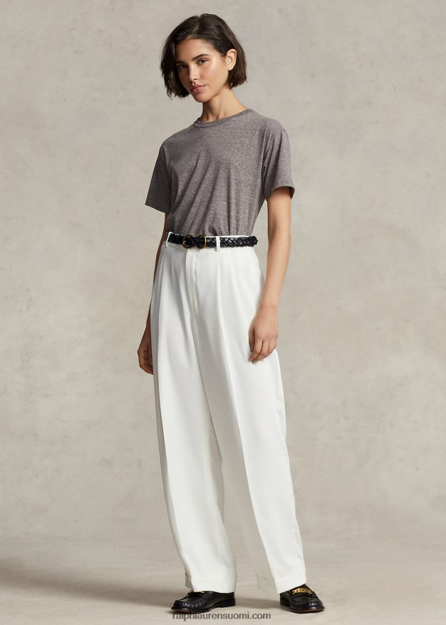 Ralph Lauren naiset crewneck t-paita puuvillasekoitteesta 0Z24ZR3194 kanervanharmaa