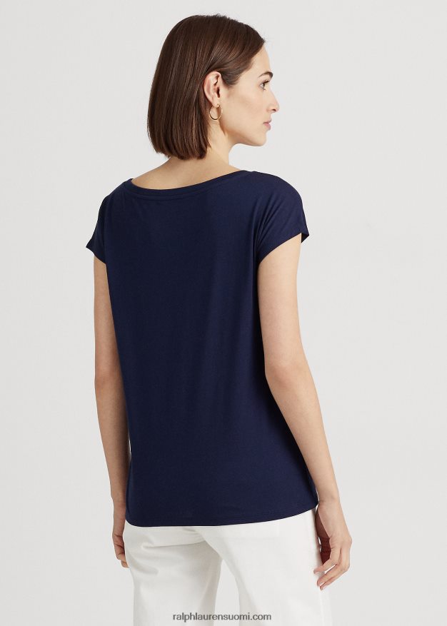 Ralph Lauren naiset graafinen trikoopaita 0Z24ZR3972 hienostunut laivasto
