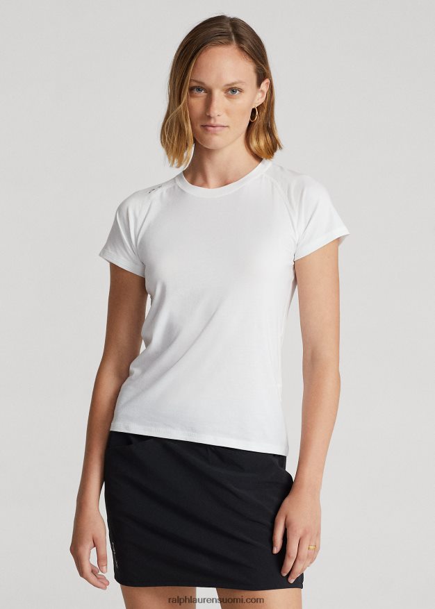 Ralph Lauren naiset jersey lyhythihainen t-paita 0Z24ZR9384 keraaminen valkoinen