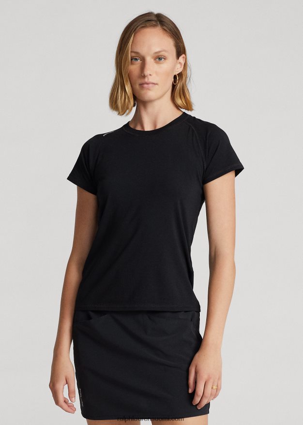 Ralph Lauren naiset jersey lyhythihainen t-paita 0Z24ZR9386 musta