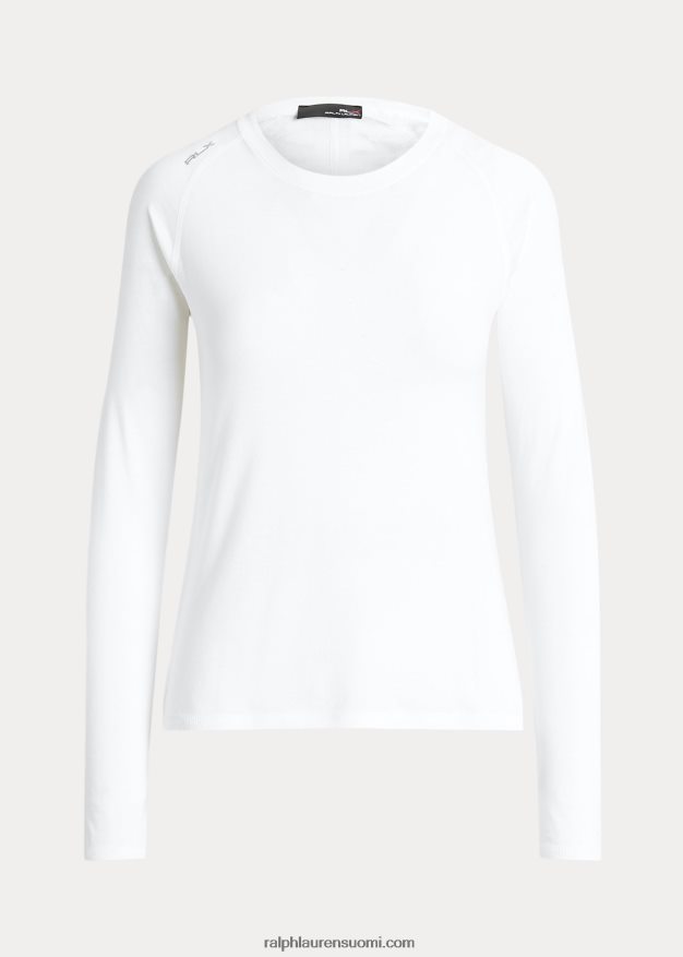 Ralph Lauren naiset jersey pitkähihainen t-paita 0Z24ZR3714 keraaminen valkoinen