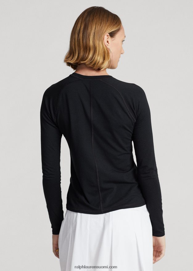 Ralph Lauren naiset jersey pitkähihainen t-paita 0Z24ZR3716 musta