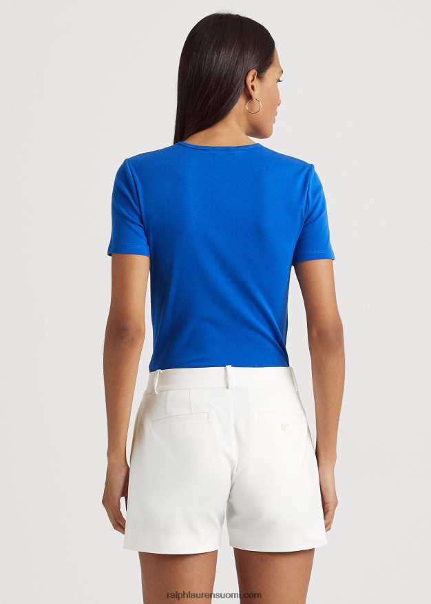 Ralph Lauren naiset joustava puuvillainen t-paita 0Z24ZR3988 sininen saturn