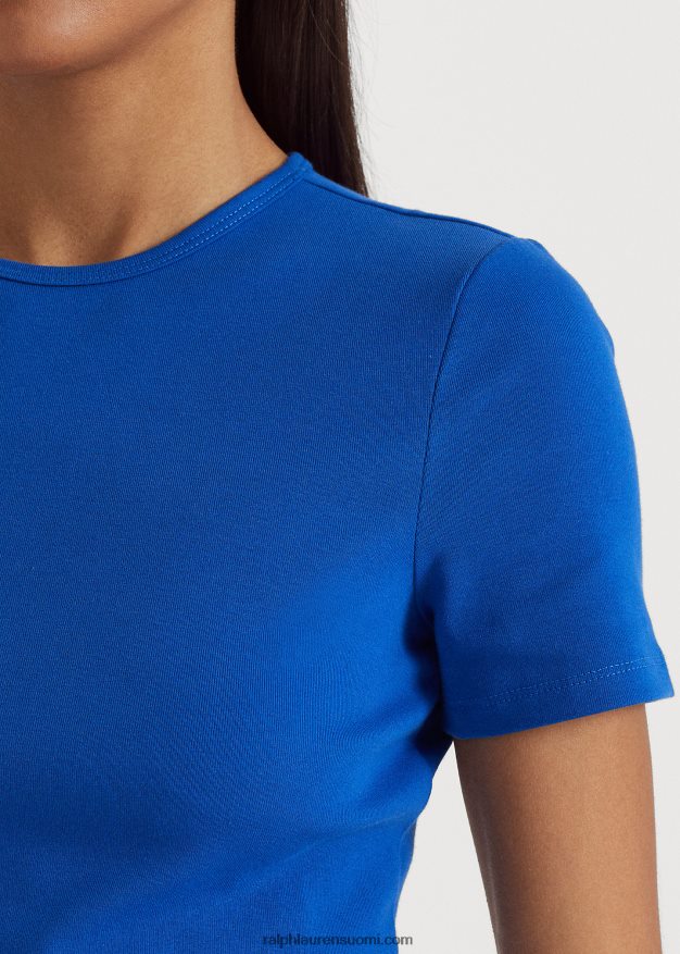 Ralph Lauren naiset joustava puuvillainen t-paita 0Z24ZR3988 sininen saturn