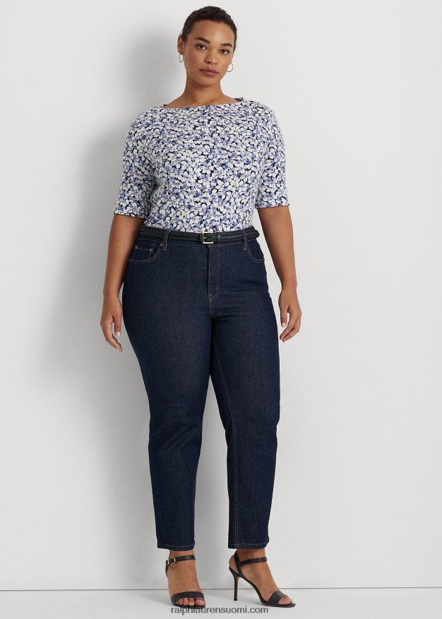 Ralph Lauren naiset kukkakuvioinen joustava puuvillapaita 0Z24ZR4604