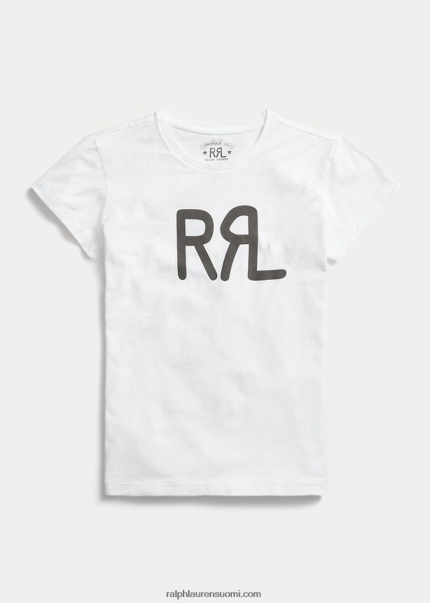 Ralph Lauren naiset logolla puuvillatrikoo 0Z24ZR3679 valkoinen