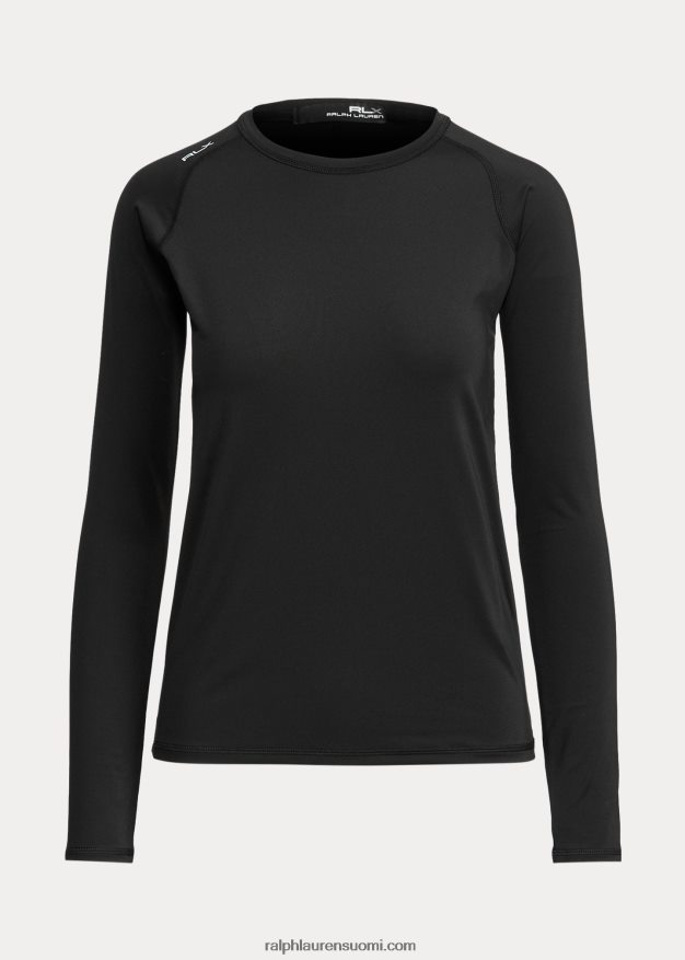 Ralph Lauren naiset performance jersey pitkähihainen t-paita 0Z24ZR3762 musta