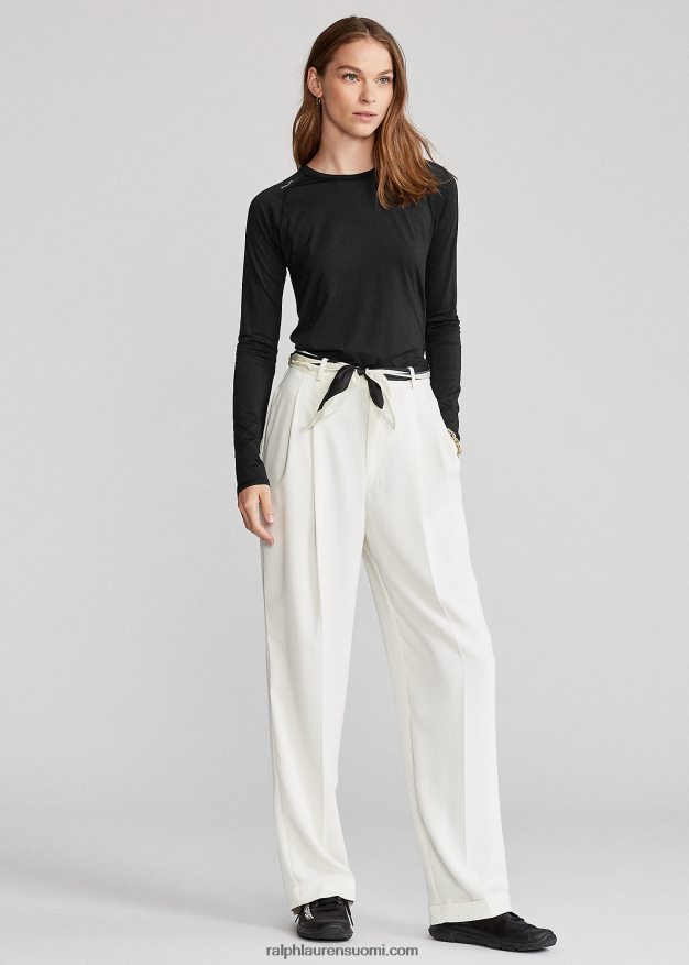 Ralph Lauren naiset performance jersey pitkähihainen t-paita 0Z24ZR3762 musta