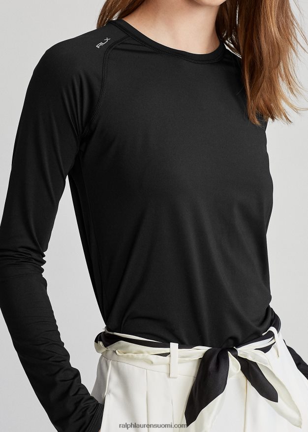 Ralph Lauren naiset performance jersey pitkähihainen t-paita 0Z24ZR3762 musta