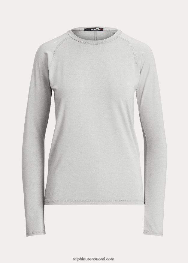 Ralph Lauren naiset performance jersey pitkähihainen t-paita 0Z24ZR3763 vaaleanharmaa kanerva