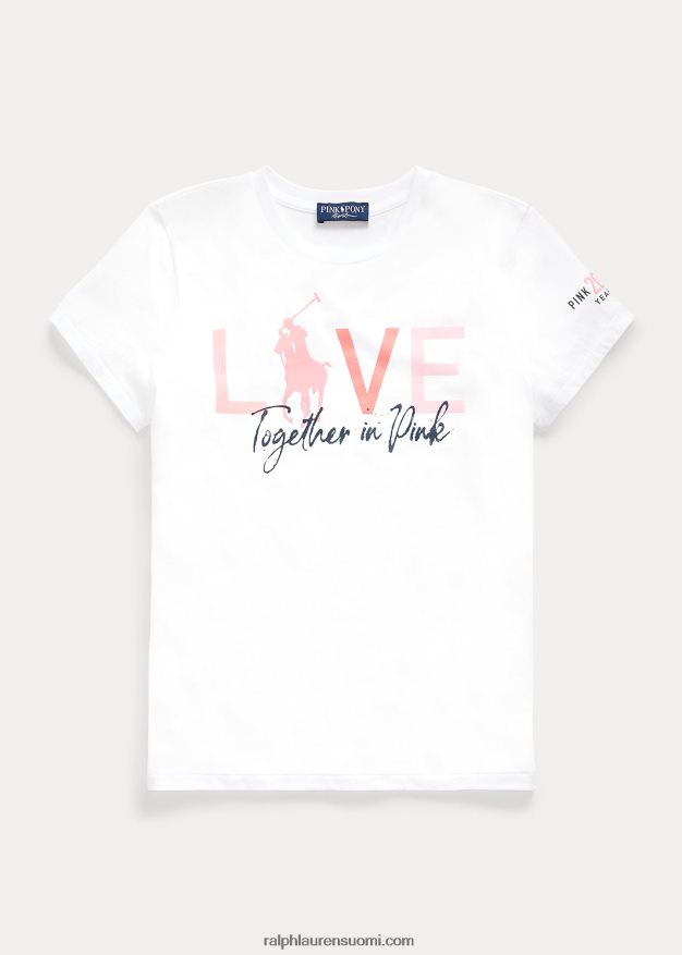 Ralph Lauren naiset pinkki poni puuvillainen crewneck T-paita 0Z24ZR3435