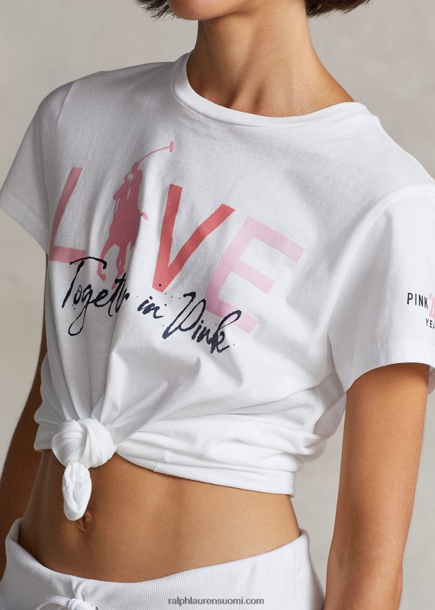 Ralph Lauren naiset pinkki poni puuvillainen crewneck T-paita 0Z24ZR3435