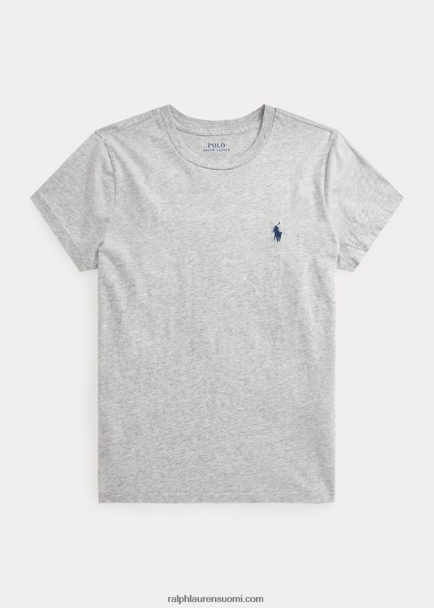 Ralph Lauren naiset puuvillainen crewneck T-paita 0Z24ZR4748 mukulakivikanerva