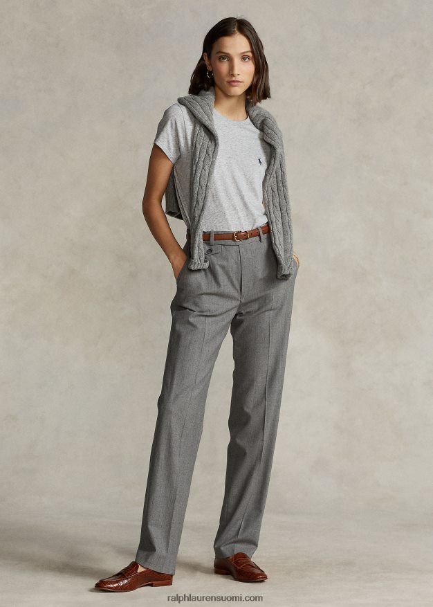 Ralph Lauren naiset puuvillainen crewneck T-paita 0Z24ZR4748 mukulakivikanerva