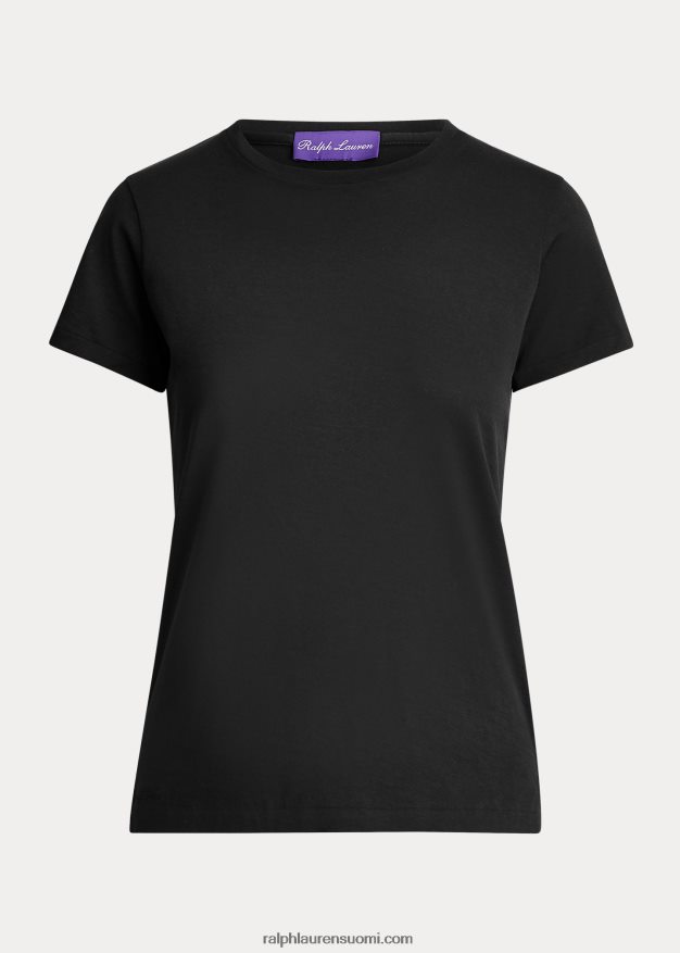 Ralph Lauren naiset puuvillainen crewneck t-paita 0Z24ZR3438 musta
