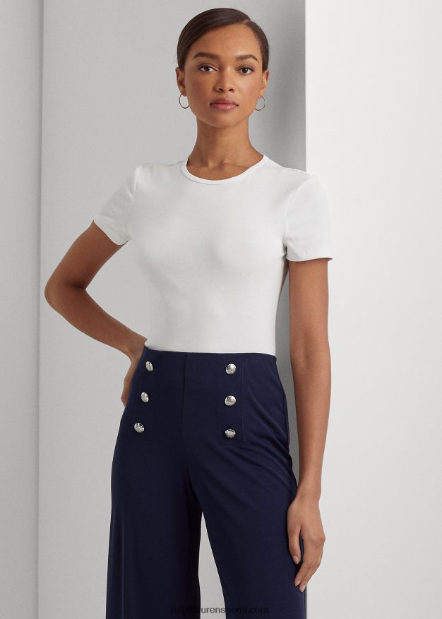 Ralph Lauren naiset puuvillasekoitettu t-paita 0Z24ZR4255 valkoinen