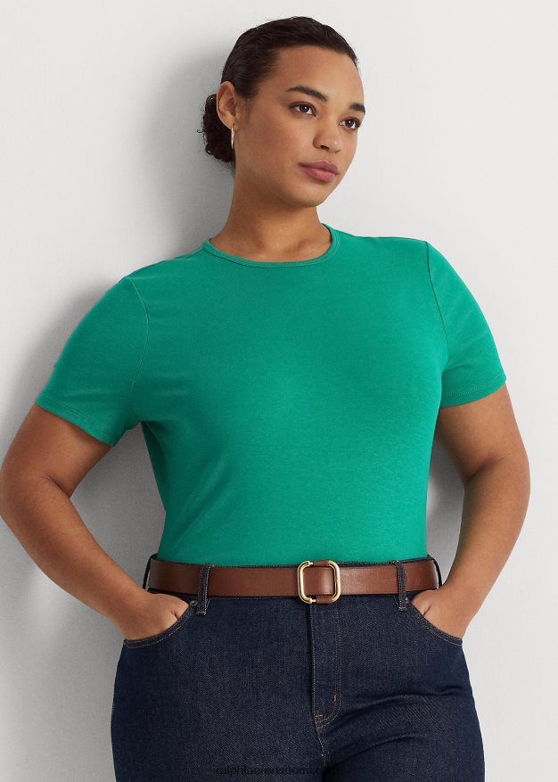 Ralph Lauren naiset puuvillasekoitettu t-paita 0Z24ZR4530 palmun lehtiä