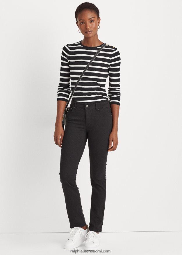 Ralph Lauren naiset raidallinen nappi-olkapäällinen 0Z24ZR4268