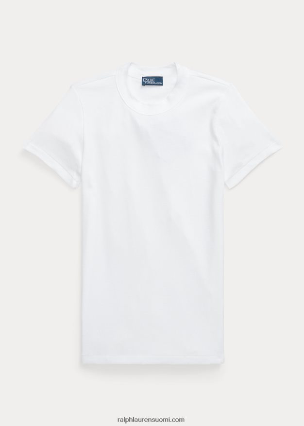 Ralph Lauren naiset resori puuvillainen t-paita 0Z24ZR2873 valkoinen