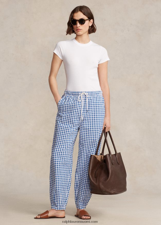 Ralph Lauren naiset resori puuvillainen t-paita 0Z24ZR2873 valkoinen