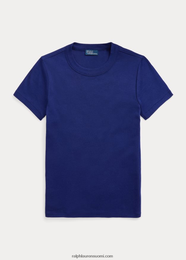Ralph Lauren naiset resori puuvillainen t-paita 0Z24ZR2877 syksy kuninkaallinen