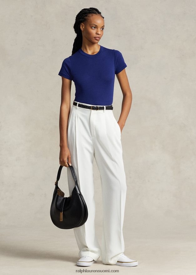 Ralph Lauren naiset resori puuvillainen t-paita 0Z24ZR2877 syksy kuninkaallinen