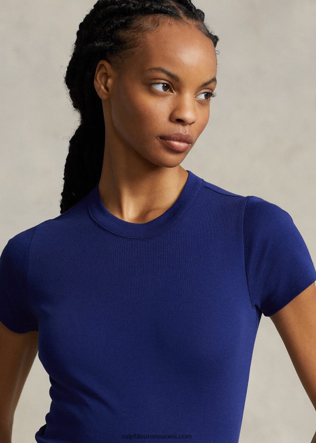 Ralph Lauren naiset resori puuvillainen t-paita 0Z24ZR2877 syksy kuninkaallinen