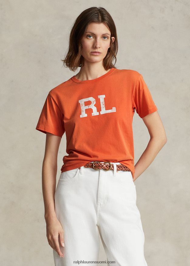 Ralph Lauren naiset rl logo jersey t-paita 0Z24ZR3157 auringonlaskun taivas