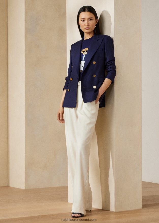 Ralph Lauren naiset smokki poolokarhu puuvillat-paita 0Z24ZR3482 lux laivasto