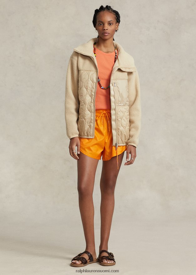 Ralph Lauren naiset Hybridi korkeapintainen & ripstop-paneelitakki 0Z24ZR3127 dyynirusketus