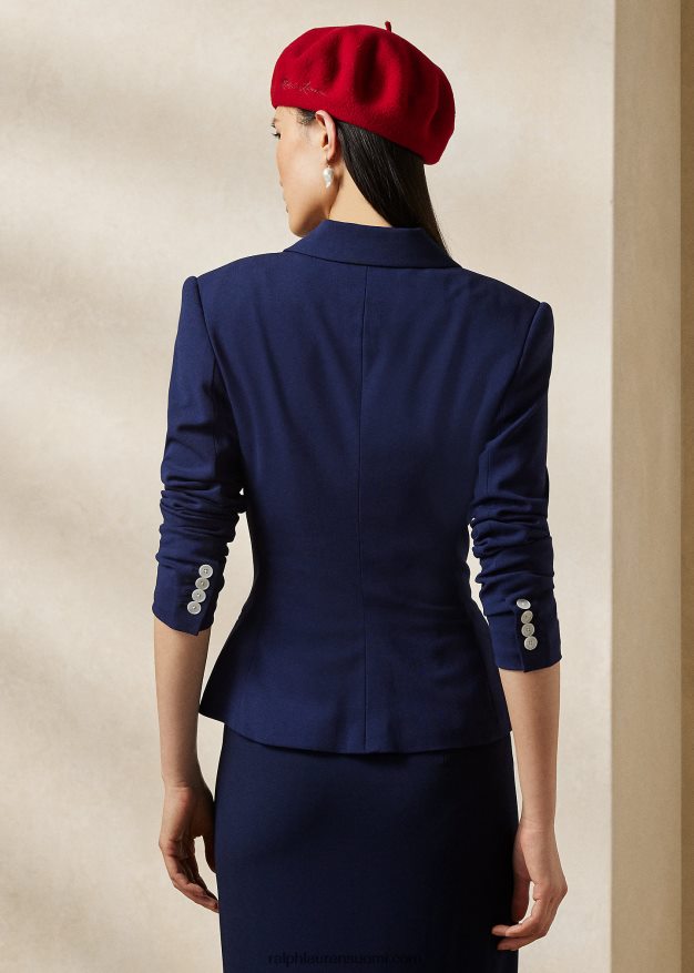 Ralph Lauren naiset Olwen-villainen kreppitakki 0Z24ZR3479 lux laivasto