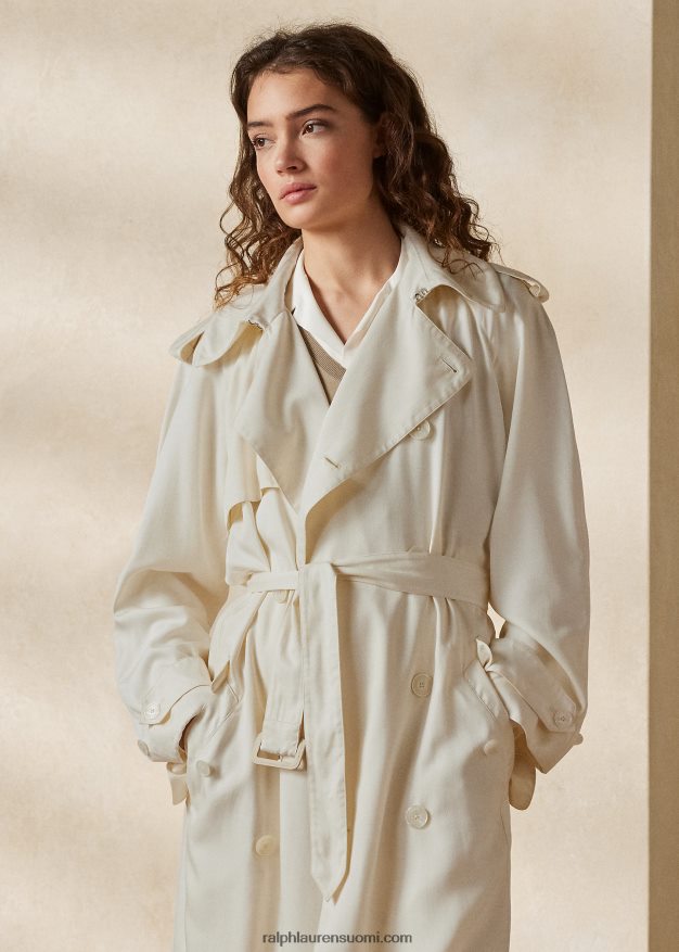 Ralph Lauren naiset bairdpesty silkkitvillitakki 0Z24ZR3547 lux kerma