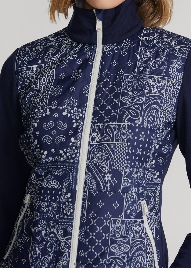 Ralph Lauren naiset bandanaprintti hybriditakki 0Z24ZR3065 laivasto huivi tilkkutäkki