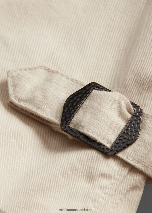 Ralph Lauren naiset brodeerattu slub-kudottu takki 0Z24ZR3614 tonaalinen kerma