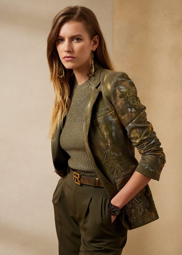 Ralph Lauren naiset calan maalarin farkkutakki 0Z24ZR9304 oliivimaalauksellinen nomadi