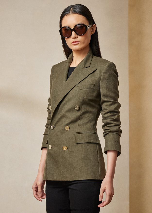 Ralph Lauren naiset camden kashmir takki 0Z24ZR3454 ikoni oliivi